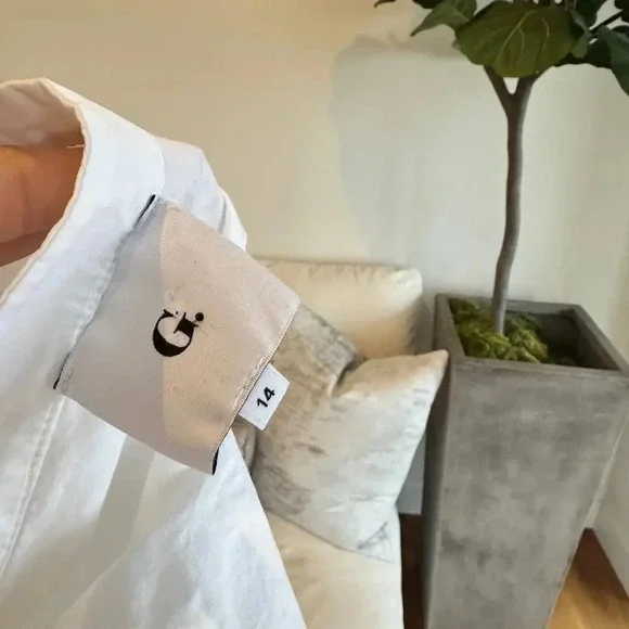 Goop G. Label by goop Connie Ruffle Mid-Length Dress White Size 14 - Picture 4 of 7